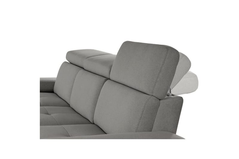 Hjørnesofa 3-personers Rayland Grå, Søndagsstof, Venstre Elektrisk Tilbagelæner - Grå, Søndagsstof, Venstre Elektrisk Tilbagelæner - Møbler - Sofaer - Recliner sofaer