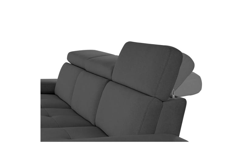 Hjørnesofa 3-personers Rayland Antracit, Søndagsstof, Venstre Elektrisk Tilbagelæner - Antracit, Søndagsstof, Venstre Elektrisk Tilbagelæner - Møbler - Sofaer - Recliner sofaer