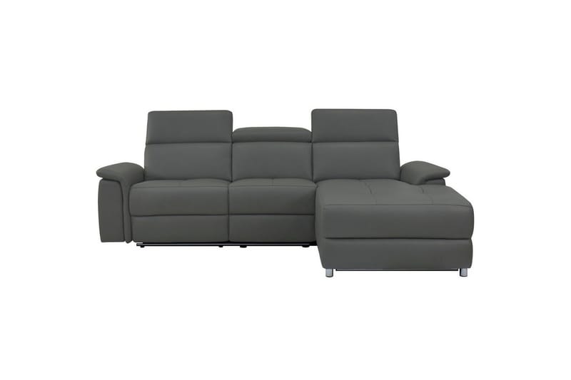Hjørnesofa 3-personers Pareli Grå, PU, Højre manuel liggestol - Grå, PU, Højre manuel liggestol - Møbler - Sofaer - Lædersofaer