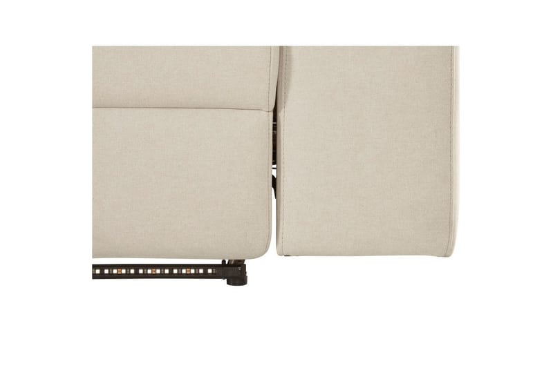 Hjørnesofa 3-personers Rayland Hvid, Søndagsstof, Venstre Elektrisk Tilbagelæner - Hvid, Søndagsstof, Venstre Elektrisk Tilbagelæner - Møbler - Sofaer - Recliner sofaer