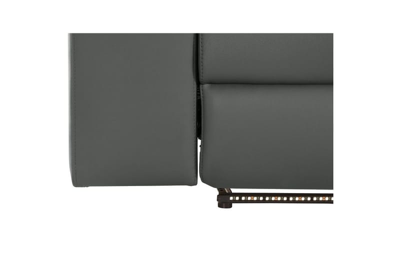 Hjørnesofa 3-personers Rayland Grå, Læder/PU, Højre elektrisk liggestol - Grå, Læder/PU, Højre elektrisk liggestol - Møbler - Sofaer - Lædersofaer