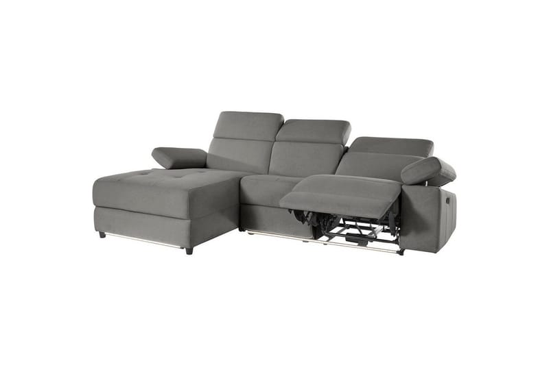 Hjørnesofa 3-personers Rayland Grå, Søndagsstof, Venstre Manuel Tilbagelæner - Grå, Søndagsstof, Venstre Manuel Tilbagelæner - Møbler - Sofaer - Recliner sofaer