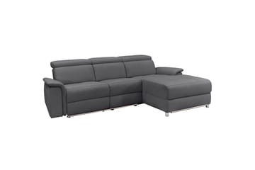 Hjørnesofa 3-personers Pareli Antracit, Søndagsstof, Højre elektrisk liggestol
