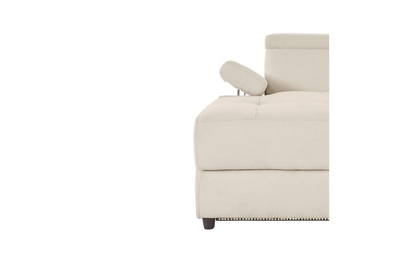 Hjørnesofa 3-personers Rayland Hvid, Søndagsstof, Venstre Elektrisk Tilbagelæner - Hvid, Søndagsstof, Venstre Elektrisk Tilbagelæner - Møbler - Sofaer - Recliner sofaer