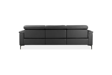 Hjørnesofa 3-personers Lund Grå, Læder/PU, Højre manuel liggestol - Grå, Læder/PU, Højre manuel liggestol - Møbler - Sofaer - Lædersofaer