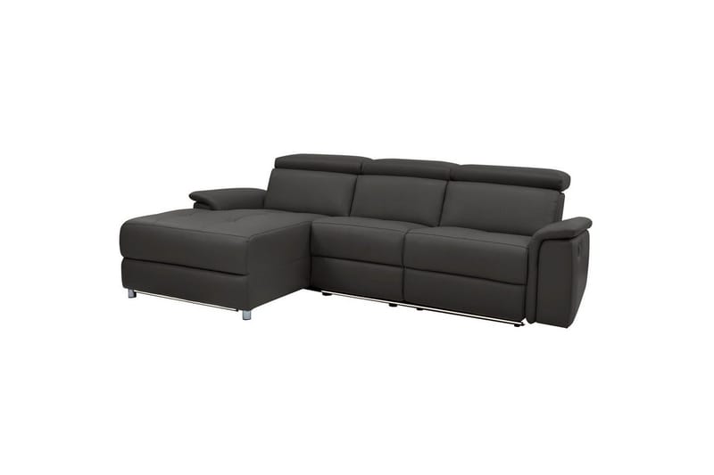 Hjørnesofa 3-personers Pareli Brun, PU, Venstre Elektrisk Tilbagelæner - Brun, PU, Venstre Elektrisk Tilbagelæner - Møbler - Sofaer - Lædersofaer