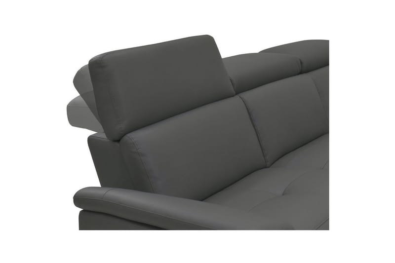 Hjørnesofa 3-personers Pareli Grå, PU, Højre manuel liggestol - Grå, PU, Højre manuel liggestol - Møbler - Sofaer - Lædersofaer