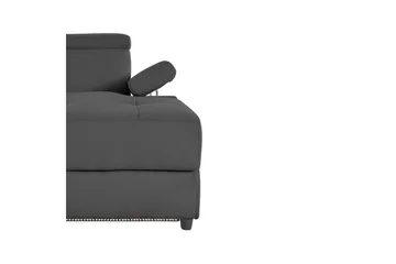 Hjørnesofa 3-personers Rayland Antracit, Søndagsstof, Højre manuel liggestol - Antracit, Søndagsstof, Højre manuel liggestol - Møbler - Sofaer - Recliner sofaer