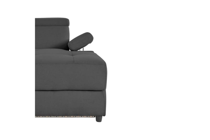 Hjørnesofa 3-personers Rayland Antracit, Søndagsstof, Højre manuel liggestol - Antracit, Søndagsstof, Højre manuel liggestol - Møbler - Sofaer - Recliner sofaer