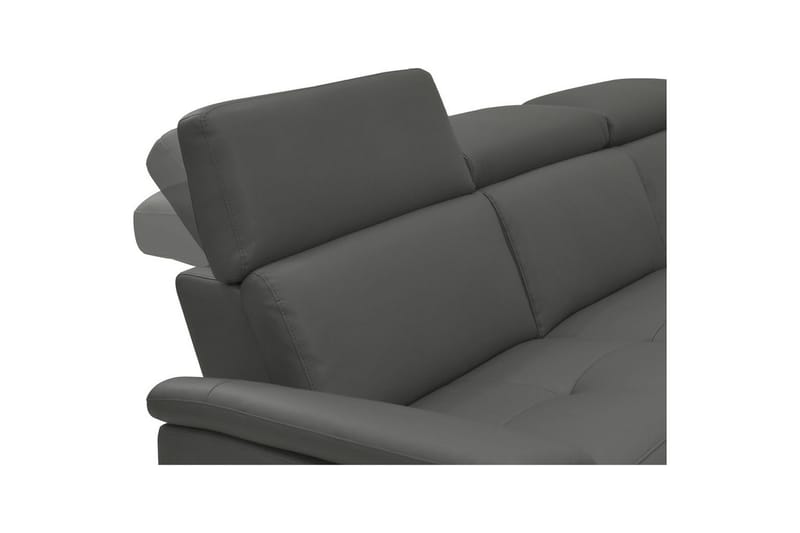 Hjørnesofa 3-personers Pareli Grå, Læder/PU, Højre manuel liggestol - Grå, Læder/PU, Højre manuel liggestol - Møbler - Sofaer - Lædersofaer