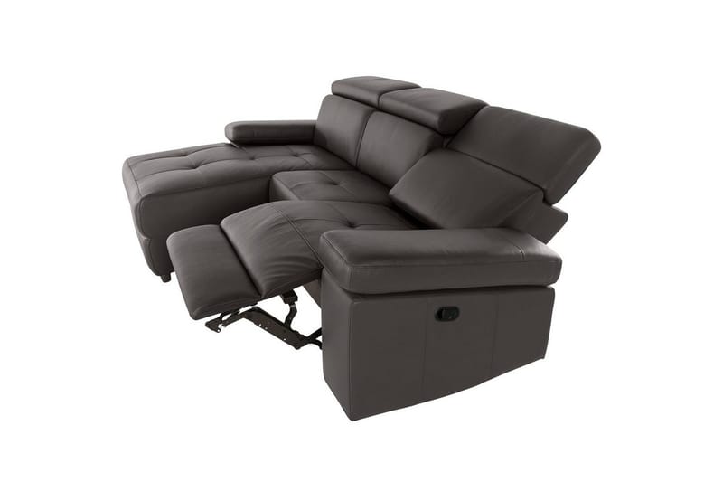 Hjørnesofa 3-personers Rayland Brun, PU, Venstre Manuel Tilbagelæner - Brun, PU, Venstre Manuel Tilbagelæner - Møbler - Sofaer - Lædersofaer