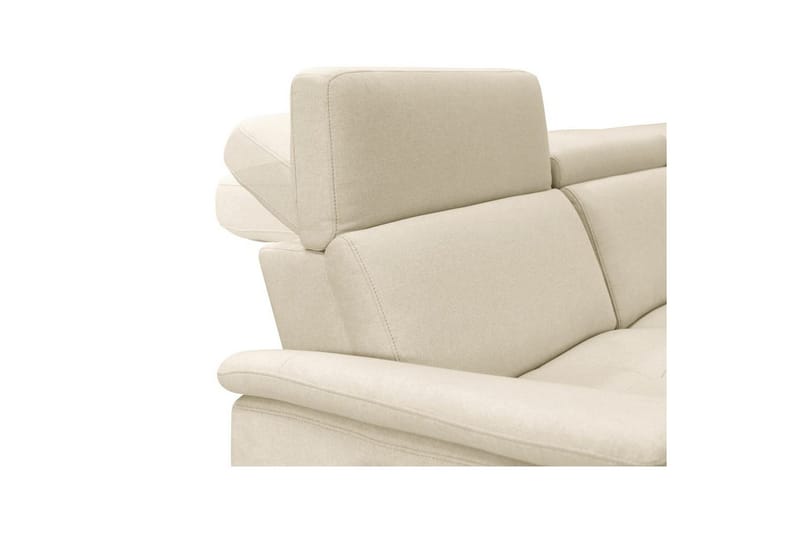 Hjørnesofa 3-personers Pareli Hvid, Sandstof, Højre elektrisk liggestol - Hvid, Sandstof, Højre elektrisk liggestol - Møbler - Sofaer - Recliner sofaer