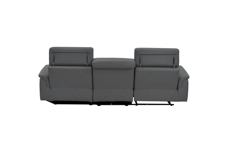 Hjørnesofa 3-personers Pareli Grå, Læder/PU, Højre elektrisk liggestol - Grå, Læder/PU, Højre elektrisk liggestol - Møbler - Sofaer - Lædersofaer