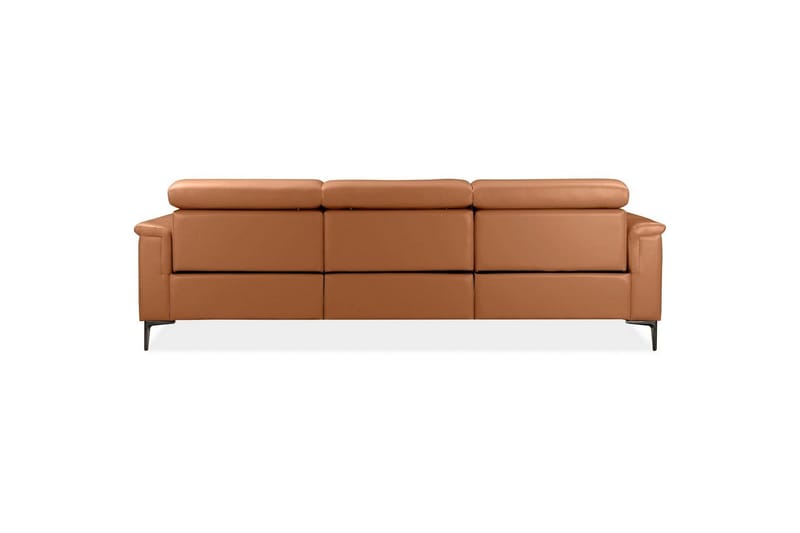 Hjørnesofa 3-personers Lund Cognac, PU, Højre elektrisk liggestol - Cognac, PU, Højre elektrisk liggestol - Møbler - Sofaer - Lædersofaer