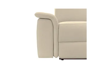 Hjørnesofa 3-personers Pareli Hvid, Søndagsstof, Højre manuel liggestol - Hvid, Søndagsstof, Højre manuel liggestol - Møbler - Sofaer - Recliner sofaer