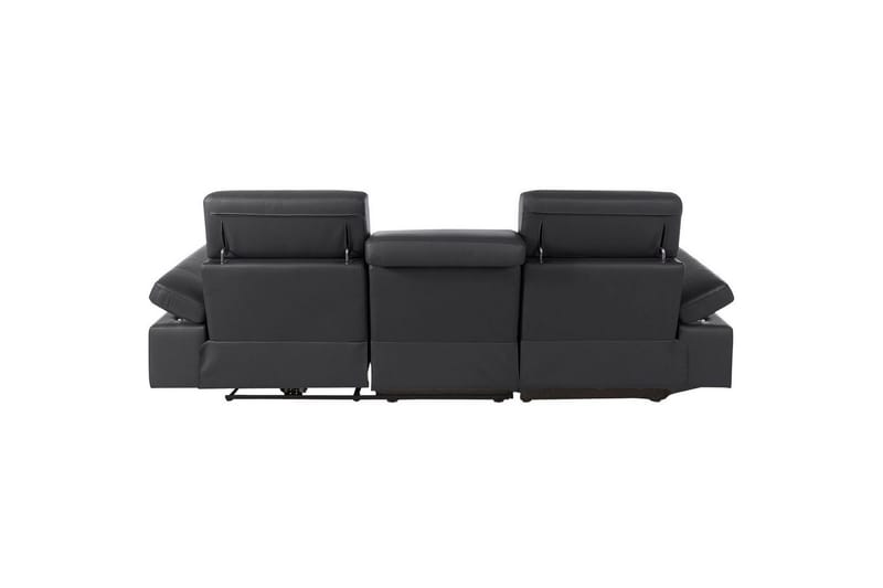 Hjørnesofa 3-personers Rayland Sort, PU, Venstre Elektrisk Tilbagelæner - Sort, PU, Venstre Elektrisk Tilbagelæner - Møbler - Sofaer - Lædersofaer