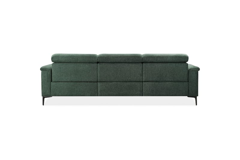 Hjørnesofa 3-personers Lund Mørkegrøn, Belfast stof, Venstre Elektrisk Tilbagelæner - Mørkegrøn, Belfast stof, Venstre Elektrisk Tilbagelæner - Møbler - Sofaer - Recliner sofaer