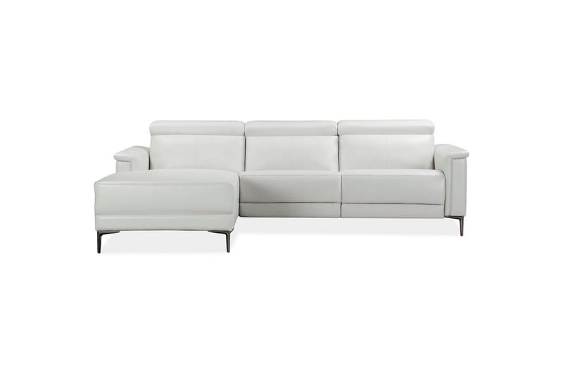 Hjørnesofa 3-personers Lund Creme, PU, Venstre Elektrisk Tilbagelæner - Creme, PU, Venstre Elektrisk Tilbagelæner - Møbler - Sofaer - Recliner sofaer