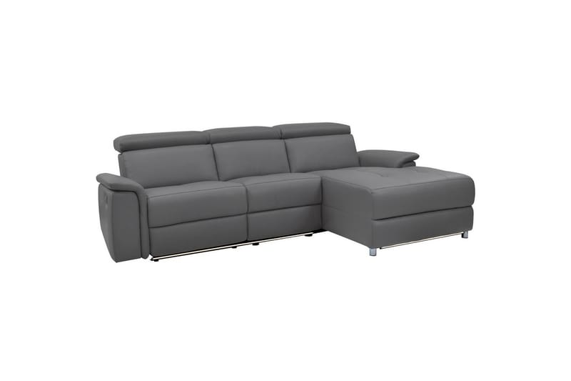 Hjørnesofa 3-personers Pareli Antracit, Søndagsstof, Højre manuel liggestol - Antracit, Søndagsstof, Højre manuel liggestol - Møbler - Sofaer - Recliner sofaer