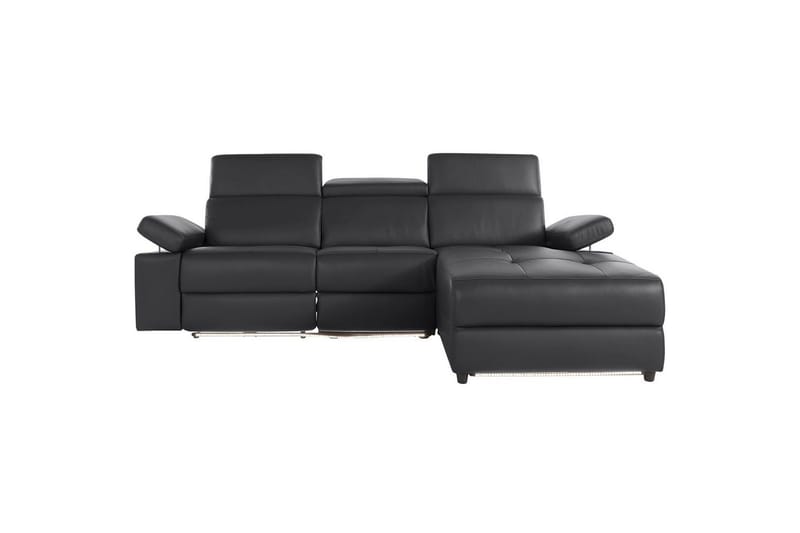 Hjørnesofa 3-personers Rayland Sort, PU, Højre elektrisk liggestol - Sort, PU, Højre elektrisk liggestol - Møbler - Sofaer - Recliner sofaer