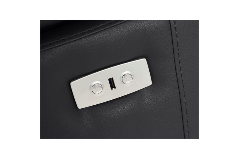 Hjørnesofa 3-personers Rayland Sort, PU, Højre elektrisk liggestol - Sort, PU, Højre elektrisk liggestol - Møbler - Sofaer - Recliner sofaer