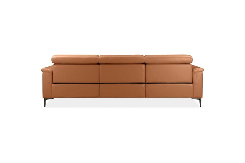 Hjørnesofa 3-personers Lund Cognac, PU, Højre elektrisk liggestol - Cognac, PU, Højre elektrisk liggestol - Møbler - Sofaer - Lædersofaer