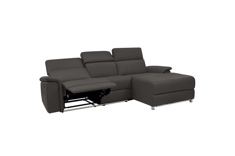 Hjørnesofa 3-personers Pareli Brun, PU, Højre elektrisk liggestol - Brun, PU, Højre elektrisk liggestol - Møbler - Sofaer - Recliner sofaer
