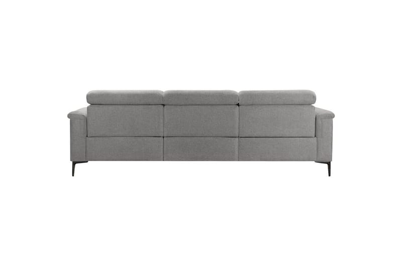 Hjørnesofa 3-personers Lund Lys Grå, Belfast stof, Højre elektrisk liggestol - Lys Grå, Belfast stof, Højre elektrisk liggestol - Møbler - Sofaer - Recliner sofaer
