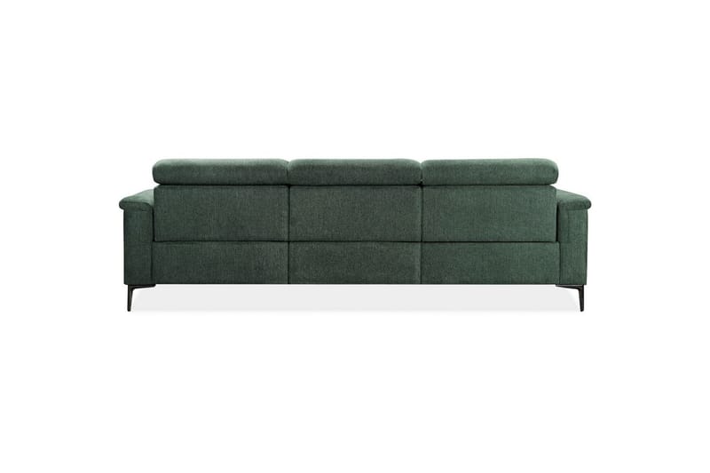 Hjørnesofa 3-personers Lund Mørkegrøn, Belfast stof, Højre elektrisk liggestol - Mørkegrøn, Belfast stof, Højre elektrisk liggestol - Møbler - Sofaer - Recliner sofaer