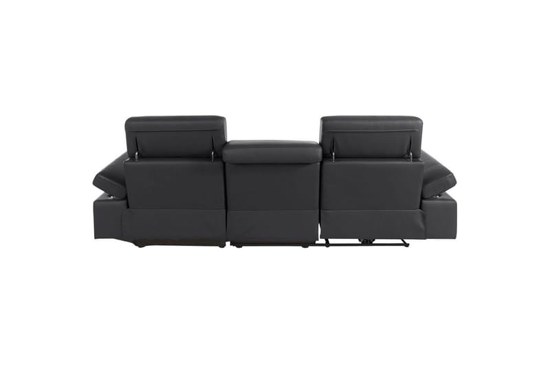 Hjørnesofa 3-personers Rayland Sort, PU, Højre manuel liggestol - Sort, PU, Højre manuel liggestol - Møbler - Sofaer - Lædersofaer