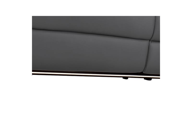 Hjørnesofa 3-personers Pareli Grå, Læder/PU, Højre manuel liggestol - Grå, Læder/PU, Højre manuel liggestol - Møbler - Sofaer - Recliner sofaer