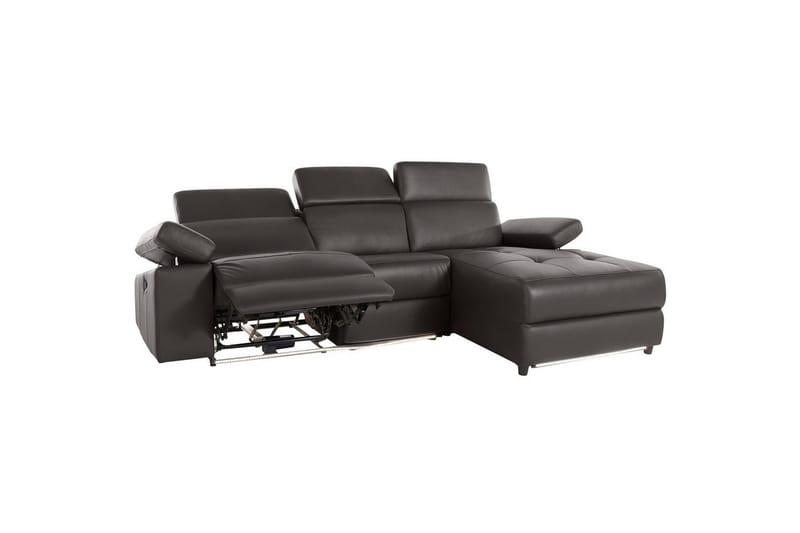Hjørnesofa 3-personers Rayland Brun, PU, Højre manuel liggestol - Brun, PU, Højre manuel liggestol - Møbler - Sofaer - Recliner sofaer