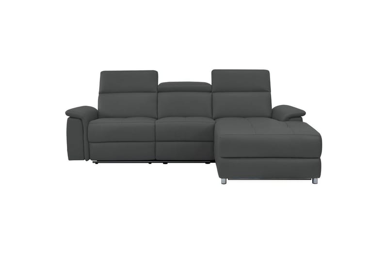 Hjørnesofa 3-personers Pareli Grå, PU, Højre elektrisk liggestol - Grå, PU, Højre elektrisk liggestol - Møbler - Sofaer - Recliner sofaer