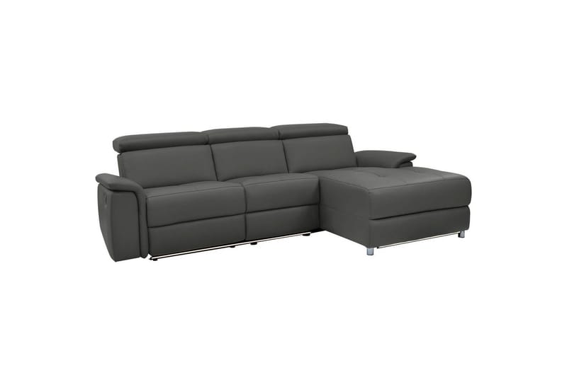 Hjørnesofa 3-personers Pareli Sort, PU, Højre elektrisk liggestol - Sort, PU, Højre elektrisk liggestol - Møbler - Sofaer - Recliner sofaer
