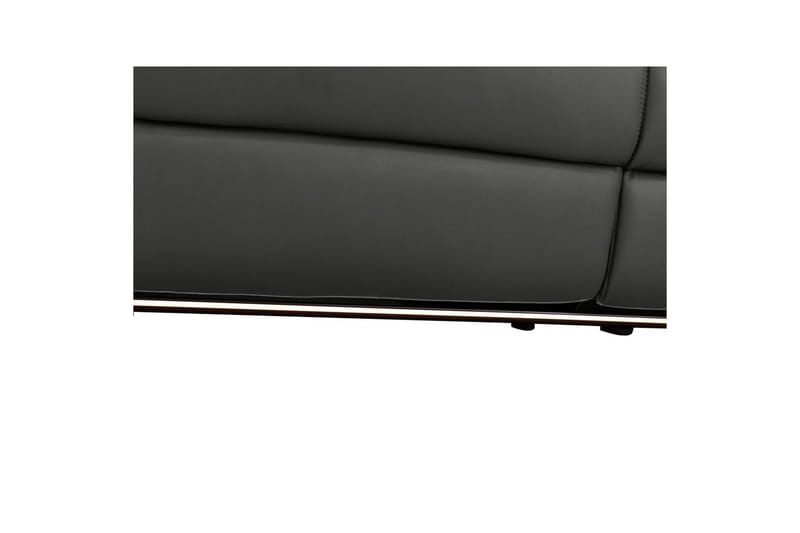 Hjørnesofa 3-personers Pareli Sort, PU, Højre elektrisk liggestol - Sort, PU, Højre elektrisk liggestol - Møbler - Sofaer - Recliner sofaer