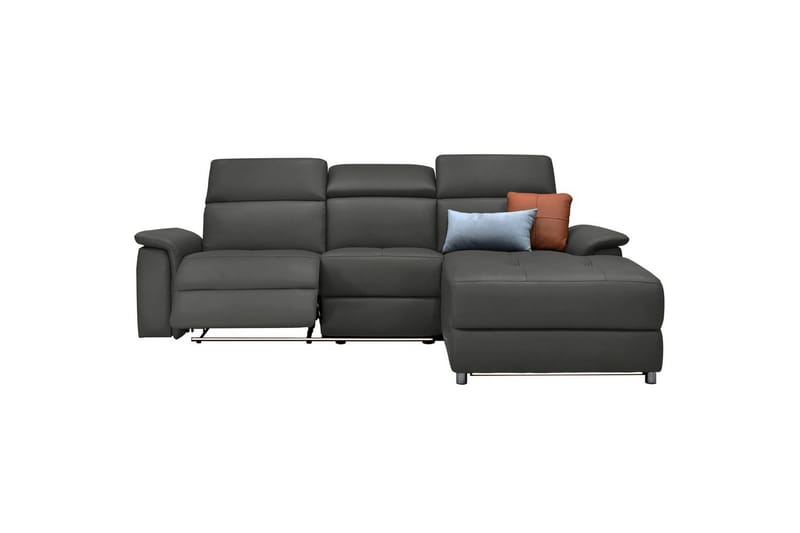 Hjørnesofa 3-personers Pareli Sort, PU, Højre elektrisk liggestol - Sort, PU, Højre elektrisk liggestol - Møbler - Sofaer - Recliner sofaer