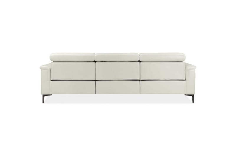 Hjørnesofa 3-personers Lund Creme, PU, Højre elektrisk liggestol - Creme, PU, Højre elektrisk liggestol - Møbler - Sofaer - Lædersofaer