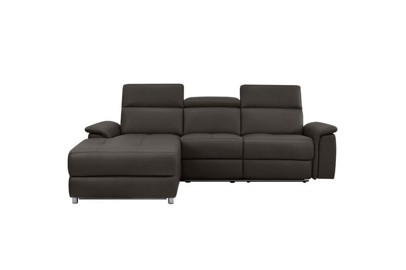 Hjørnesofa 3-personers Pareli Brun, Læder/PU, Venstre Elektrisk Tilbagelæner - Brun, Læder/PU, Venstre Elektrisk Tilbagelæner - Møbler - Sofaer - Recliner sofaer