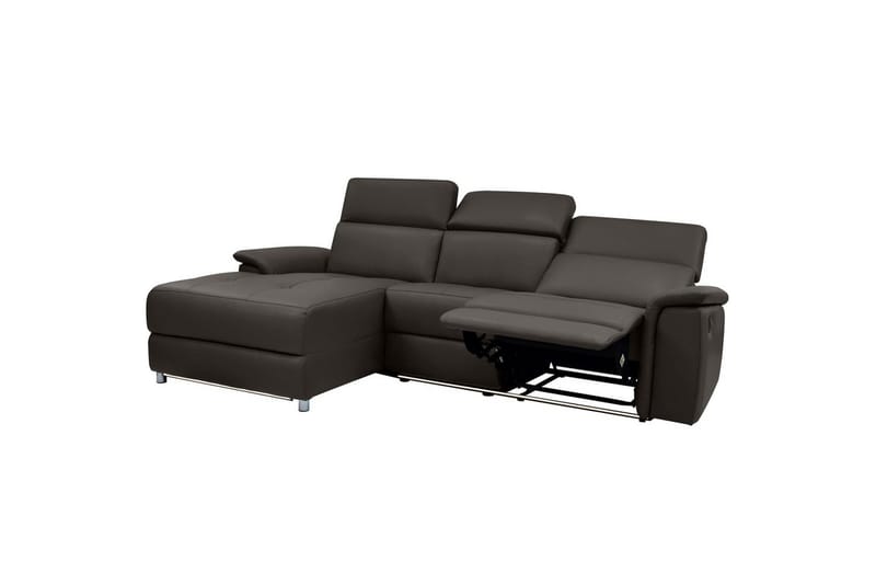 Hjørnesofa 3-personers Pareli Brun, Læder/PU, Venstre Elektrisk Tilbagelæner - Brun, Læder/PU, Venstre Elektrisk Tilbagelæner - Møbler - Sofaer - Recliner sofaer
