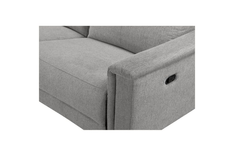 Hjørnesofa 3-personers Lund Lys Grå, Belfast stof, Venstre Manuel Tilbagelæner - Lys Grå, Belfast stof, Venstre Manuel Tilbagelæner - Møbler - Sofaer - Recliner sofaer