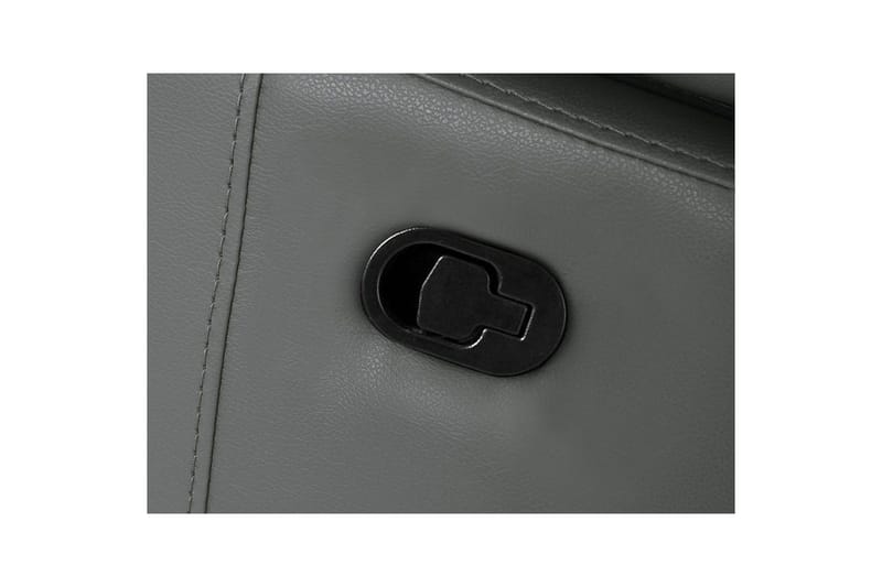 Hjørnesofa 3-personers Rayland Grå, Læder/PU, Venstre Manuel Tilbagelæner - Grå, Læder/PU, Venstre Manuel Tilbagelæner - Møbler - Sofaer - Lædersofaer