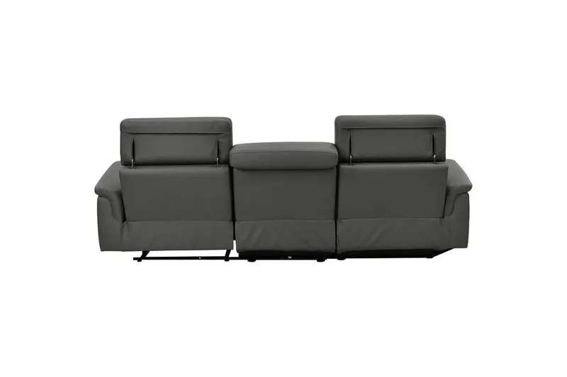 Hjørnesofa 3-personers Pareli Sort, PU, Venstre Elektrisk Tilbagelæner - Sort, PU, Venstre Elektrisk Tilbagelæner - Møbler - Sofaer - Lædersofaer