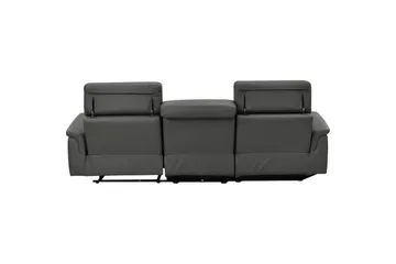 Hjørnesofa 3-personers Pareli Sort, PU, Venstre Elektrisk Tilbagelæner - Sort, PU, Venstre Elektrisk Tilbagelæner - Møbler - Sofaer - Lædersofaer