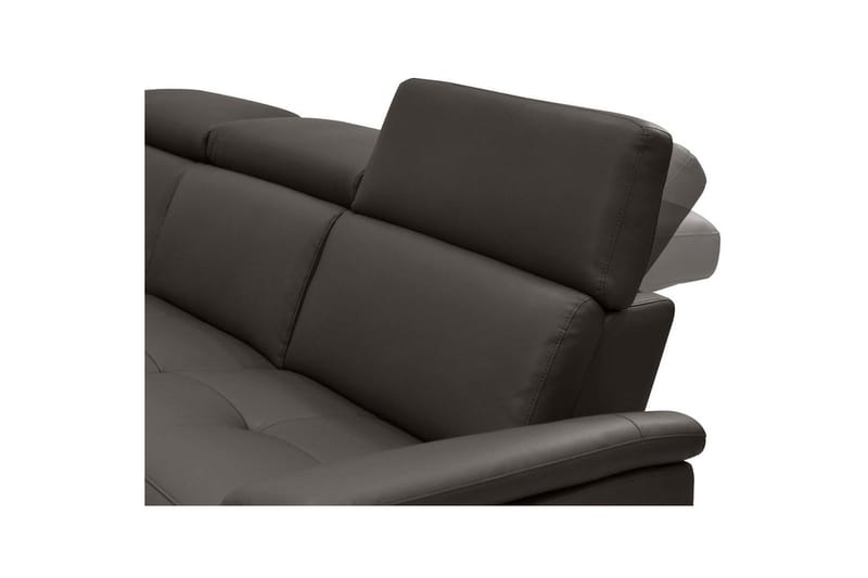 Hjørnesofa 3-personers Pareli Brun, Læder/PU, Venstre Elektrisk Tilbagelæner - Brun, Læder/PU, Venstre Elektrisk Tilbagelæner - Møbler - Sofaer - Lædersofaer