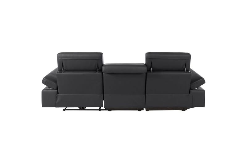 Hjørnesofa 3-personers Rayland Sort, PU, Venstre Manuel Tilbagelæner - Sort, PU, Venstre Manuel Tilbagelæner - Møbler - Sofaer - Lædersofaer