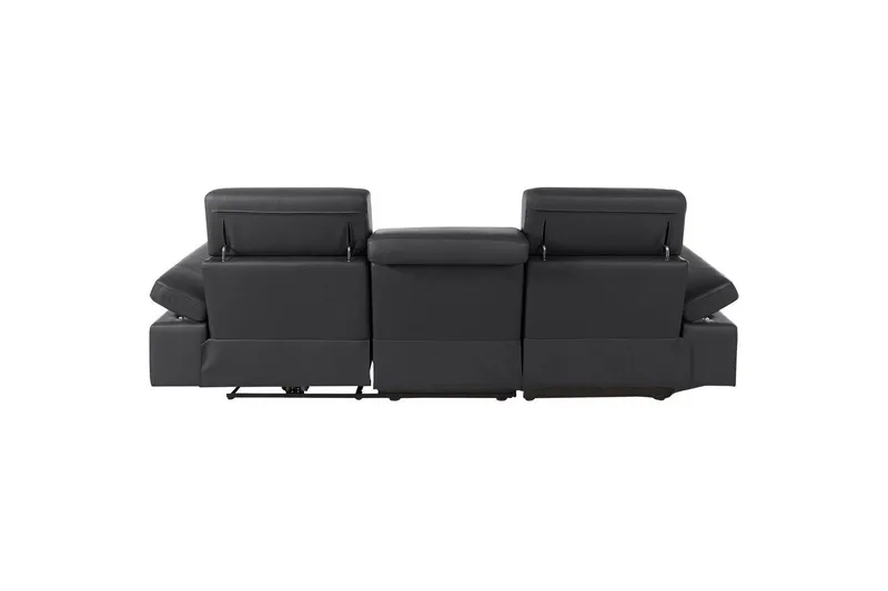Hjørnesofa 3-personers Rayland Sort, PU, Venstre Manuel Tilbagelæner - Sort, PU, Venstre Manuel Tilbagelæner - Møbler - Sofaer - Lædersofaer