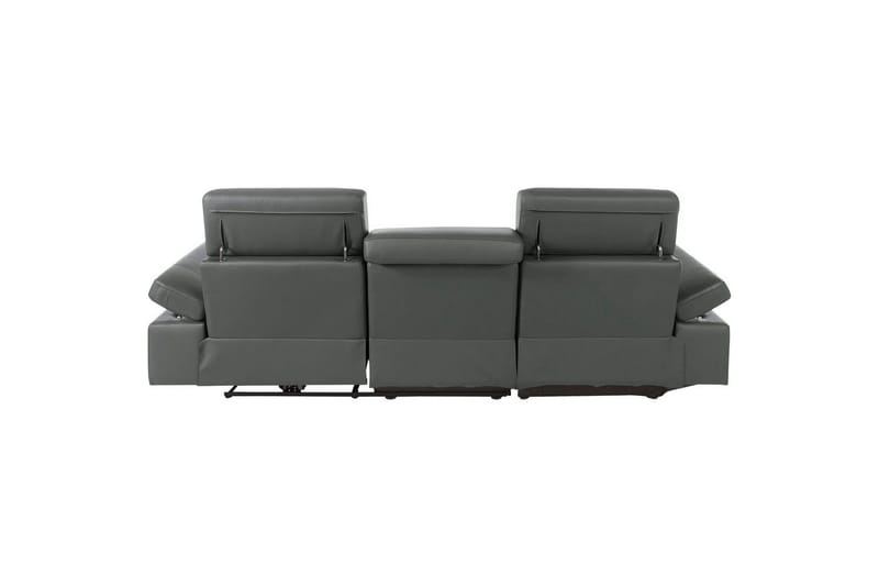 Hjørnesofa 3-personers Rayland Grå, Læder/PU, Venstre Elektrisk Tilbagelæner - Grå, Læder/PU, Venstre Elektrisk Tilbagelæner - Møbler - Sofaer - Lædersofaer