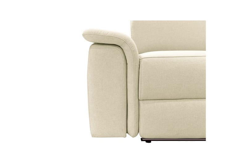 Hjørnesofa 3-personers Pareli Hvid, Sandstof, Højre elektrisk liggestol - Hvid, Sandstof, Højre elektrisk liggestol - Møbler - Sofaer - Recliner sofaer