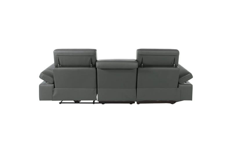 Hjørnesofa 3-personers Rayland Grå, PU, Venstre Elektrisk Tilbagelæner - Grå, PU, Venstre Elektrisk Tilbagelæner - Møbler - Sofaer - Lædersofaer