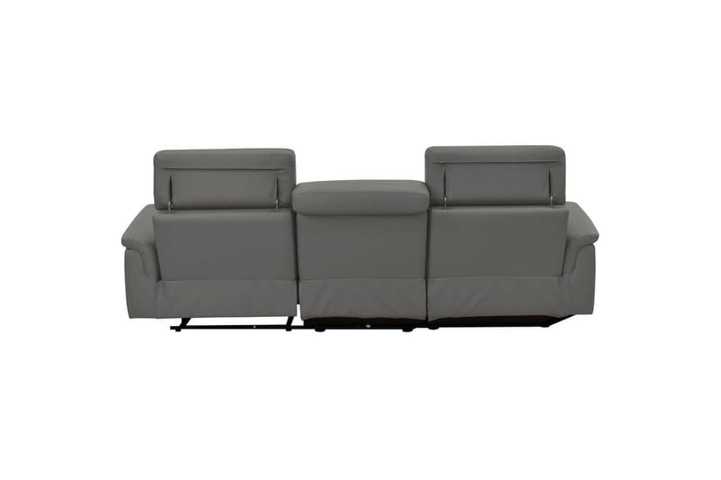 Hjørnesofa 3-personers Pareli Grå, Læder/PU, Venstre Manuel Tilbagelæner - Grå, Læder/PU, Venstre Manuel Tilbagelæner - Møbler - Sofaer - Lædersofaer